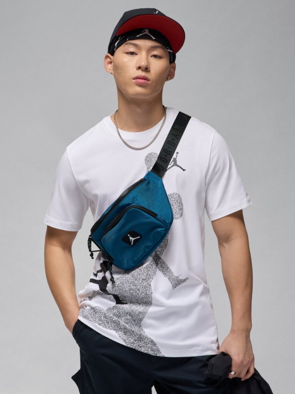 Nike Air Jordan Rise Blue Crossbody Logo Bag Fanny Pack Waist Bag Adult One Size